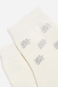 Ponožky Karl Lagerfeld K/Autograph Rhinestone 2P Sock Black/Cream