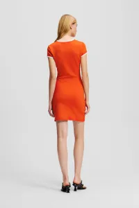 Šaty Karl Lagerfeld Jeans Klj Cap Sleeve Milano Dress Poinciana