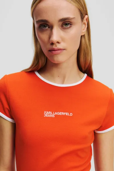 Šaty Karl Lagerfeld Jeans Klj Cap Sleeve Milano Dress Poinciana