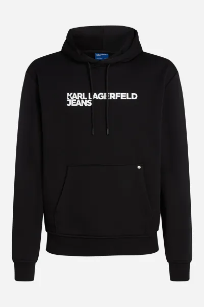Mikina Karl Lagerfeld Jeans Klj Reg Logo Hoodie Black
