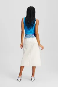 Sukňa Karl Lagerfeld Jeans Klj Ombre Denim Midi Skirt Blue Ombre