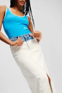 Sukňa Karl Lagerfeld Jeans Klj Ombre Denim Midi Skirt Blue Ombre