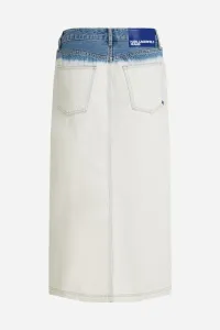 Sukňa Karl Lagerfeld Jeans Klj Ombre Denim Midi Skirt Blue Ombre