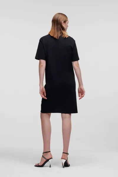 Šaty Karl Lagerfeld Karl Signature Hem Dress Black