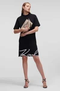 Šaty Karl Lagerfeld Karl Signature Hem Dress Black