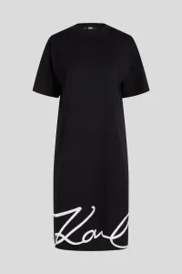 Šaty Karl Lagerfeld Karl Signature Hem Dress Black