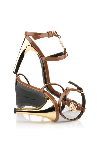 Sandále Karl Lagerfeld Belvia Ankle Strap Sandal Tan Lthr