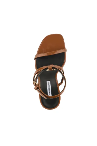 Sandále Karl Lagerfeld Belvia Ankle Strap Sandal Tan Lthr