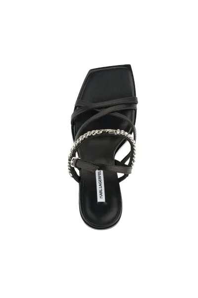 Sandále Karl Lagerfeld Karmel Signia Chain Strap Black Lthr