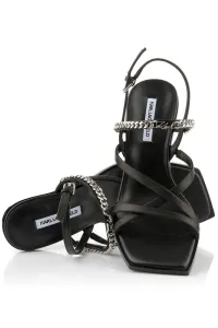 Sandále Karl Lagerfeld Karmel Signia Chain Strap Black Lthr