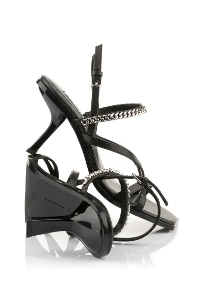 Sandále Karl Lagerfeld Karmel Signia Chain Strap Black Lthr