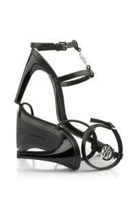 Sandále Karl Lagerfeld Belvia Ankle Strap Sandal Black Lthr