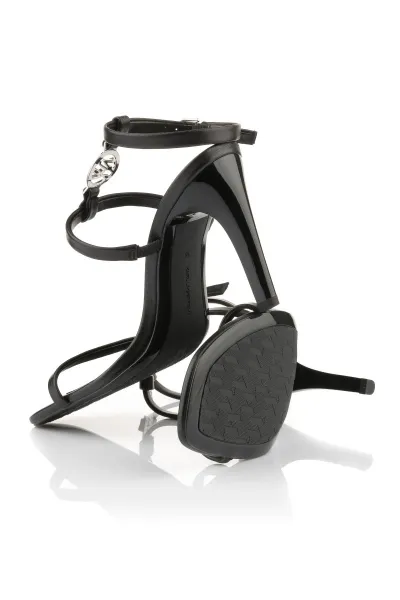 Sandále Karl Lagerfeld Belvia Ankle Strap Sandal Black Lthr