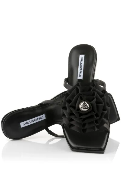 Sandále Karl Lagerfeld Karmel Flora Slide Black Lthr