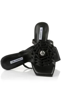 Sandále Karl Lagerfeld Karmel Flora Slide Black Lthr