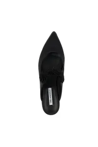 Sandále Karl Lagerfeld Kerrie Flora Mj Mule Black Satin Text Mono