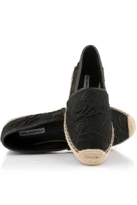 Espadrilky Karl Lagerfeld Kamini Orchid Lace Slip On Black Mesh