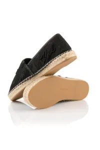 Espadrilky Karl Lagerfeld Kamini Orchid Lace Slip On Black Mesh