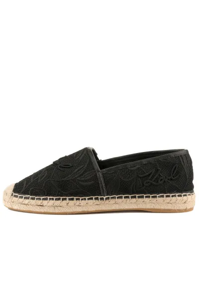 Espadrilky Karl Lagerfeld Kamini Orchid Lace Slip On Black Mesh