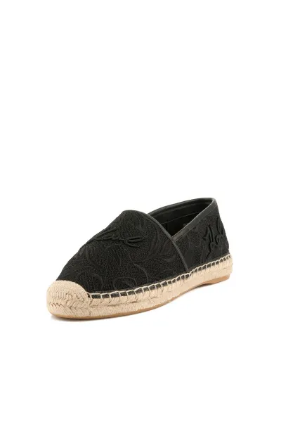 Espadrilky Karl Lagerfeld Kamini Orchid Lace Slip On Black Mesh