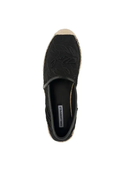 Espadrilky Karl Lagerfeld Kamini Orchid Lace Slip On Black Mesh