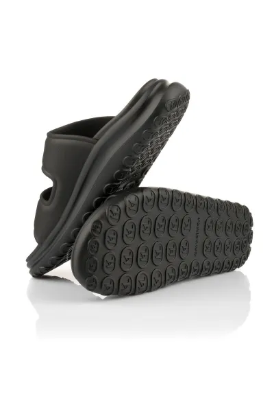 Šľapky Karl Lagerfeld Jeans Skuba 2-Strap Slide Black Rubber