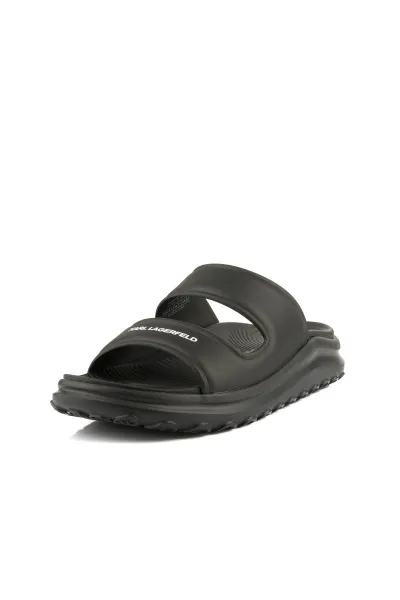 Šľapky Karl Lagerfeld Jeans Skuba 2-Strap Slide Black Rubber