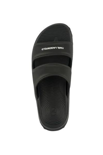 Šľapky Karl Lagerfeld Jeans Skuba 2-Strap Slide Black Rubber