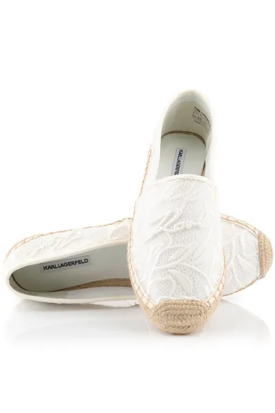 Espadrilky Karl Lagerfeld Kamini Orchid Lace Slip On White Mesh