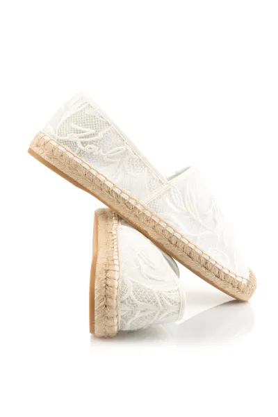 Espadrilky Karl Lagerfeld Kamini Orchid Lace Slip On White Mesh