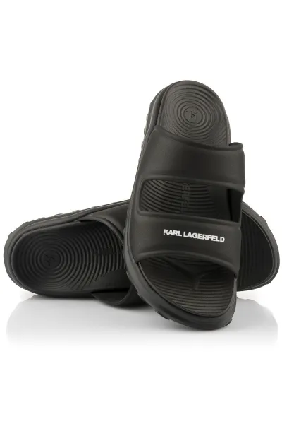 Šľapky Karl Lagerfeld Jeans Skuba 2-Strap Slide Black Rubber