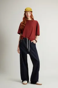 Tričko Woolrich Slub Cotton Tee Madder Brown