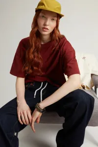 Tričko Woolrich Slub Cotton Tee Madder Brown