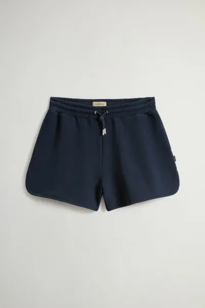 Teplákové Šortky Woolrich Classic Fleece Short Melton Blue