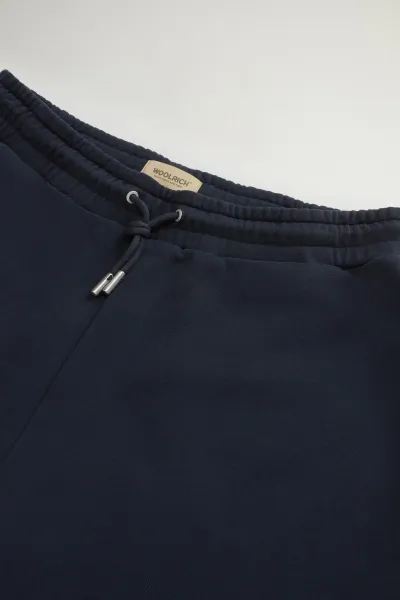 Teplákové Šortky Woolrich Classic Fleece Short Melton Blue