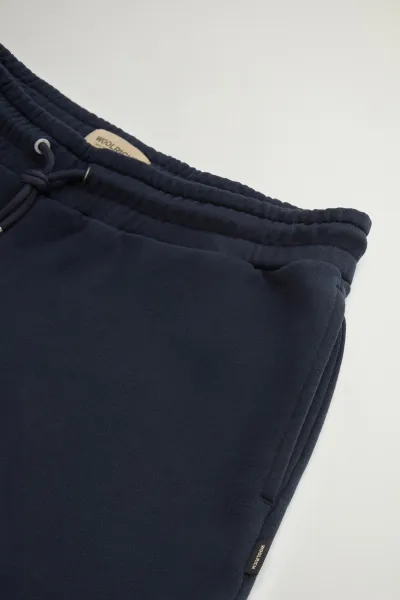 Teplákové Šortky Woolrich Classic Fleece Short Melton Blue