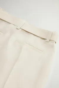 Nohavice Woolrich Viscose Linen Pant Light Oak