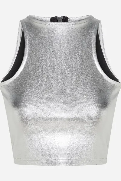 Top Karl Lagerfeld Jeans Klj Metallic Top Metallic Grey