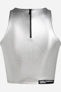 Top Karl Lagerfeld Jeans Klj Metallic Top Metallic Grey