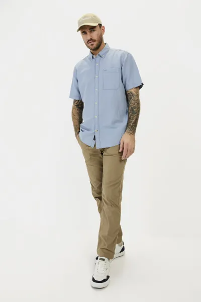 Košeľa Camel Active Shortsleeve Shirt Smoke Blue