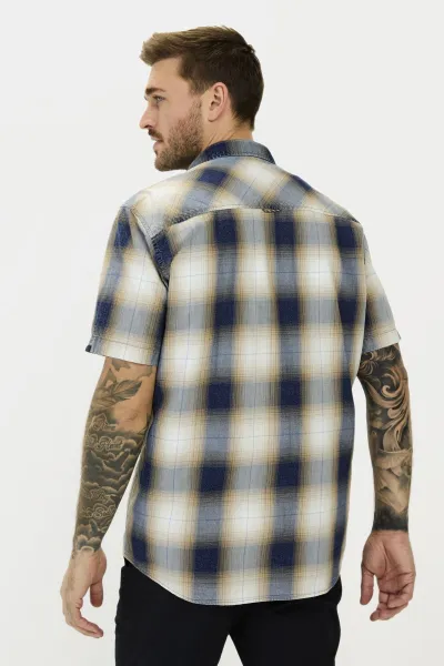 Košeľa Camel Active Shortsleeve Shirt Dark Indigo