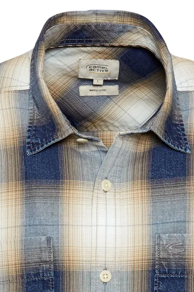 Košeľa Camel Active Shortsleeve Shirt Dark Indigo