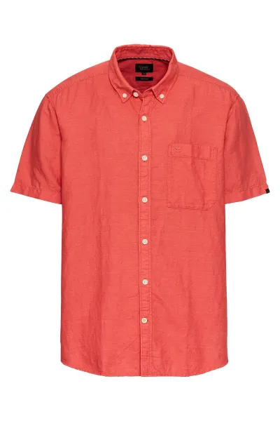 Košeľa Camel Active Shortsleeve Shirt Sunfaded Red