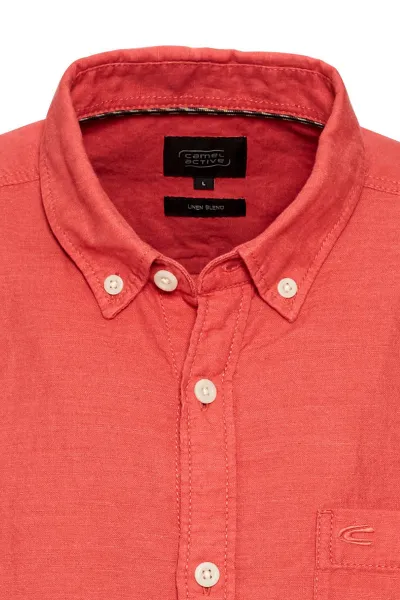 Košeľa Camel Active Shortsleeve Shirt Sunfaded Red