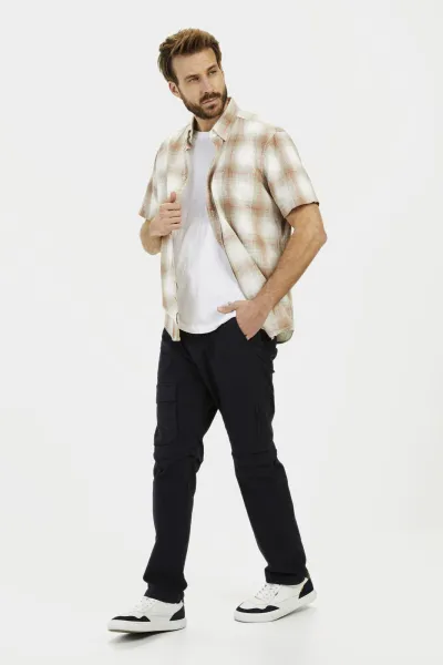 Košeľa Camel Active Shortsleeve Shirt Sunfaded Red