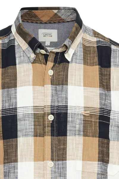 Košeľa Camel Active Shortsleeve Shirt Wood