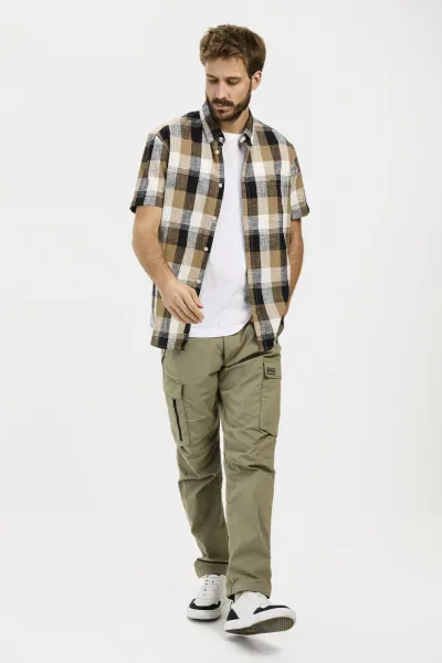 Košeľa Camel Active Shortsleeve Shirt Wood