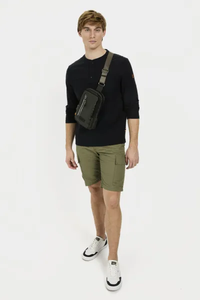 Tričko Camel Active Henley 1/1 Arm Dark Indigo