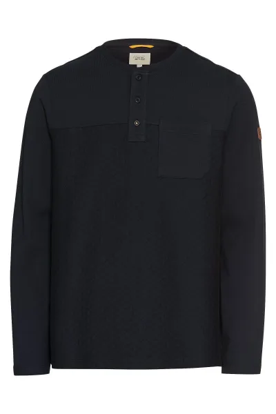 Tričko Camel Active Henley 1/1 Arm Dark Indigo