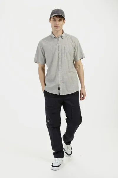 Košeľa Camel Active Shortsleeve Shirt Stone Gray